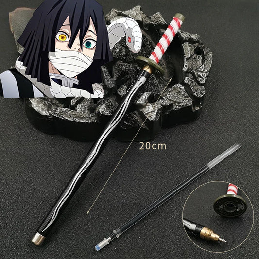 Demon Slayer: Katana 20cm Anime Peripheral Neutral Pen/my Wife/Zenyi/moth/butterfly Blade Day Wheel Knife Stationery Signature Pen