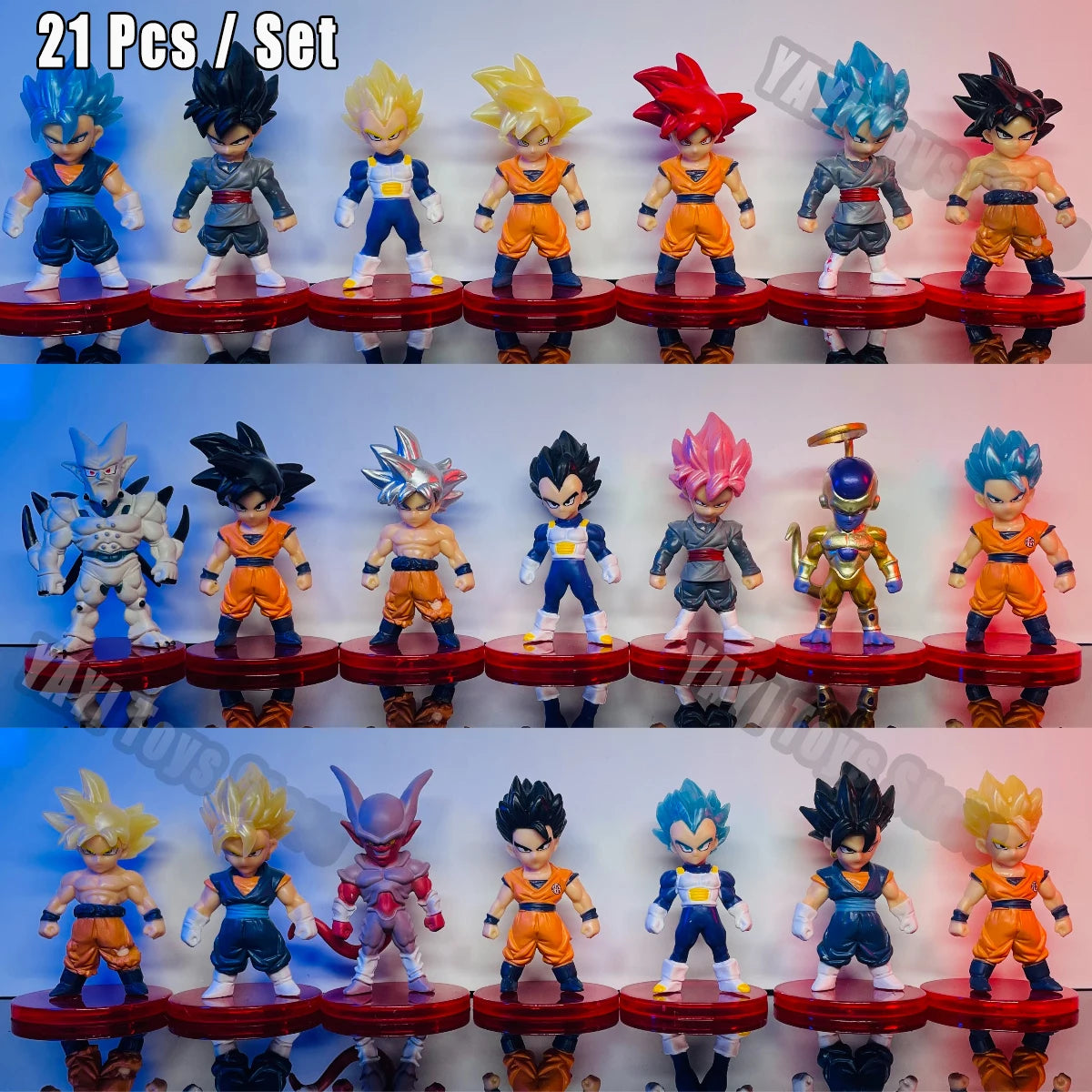 Dragon Ball Z: 16/21 Pcs Anime Figure Son Gohan Vegeta Broly Piccolo Majin Buu Set Action Figurine Model