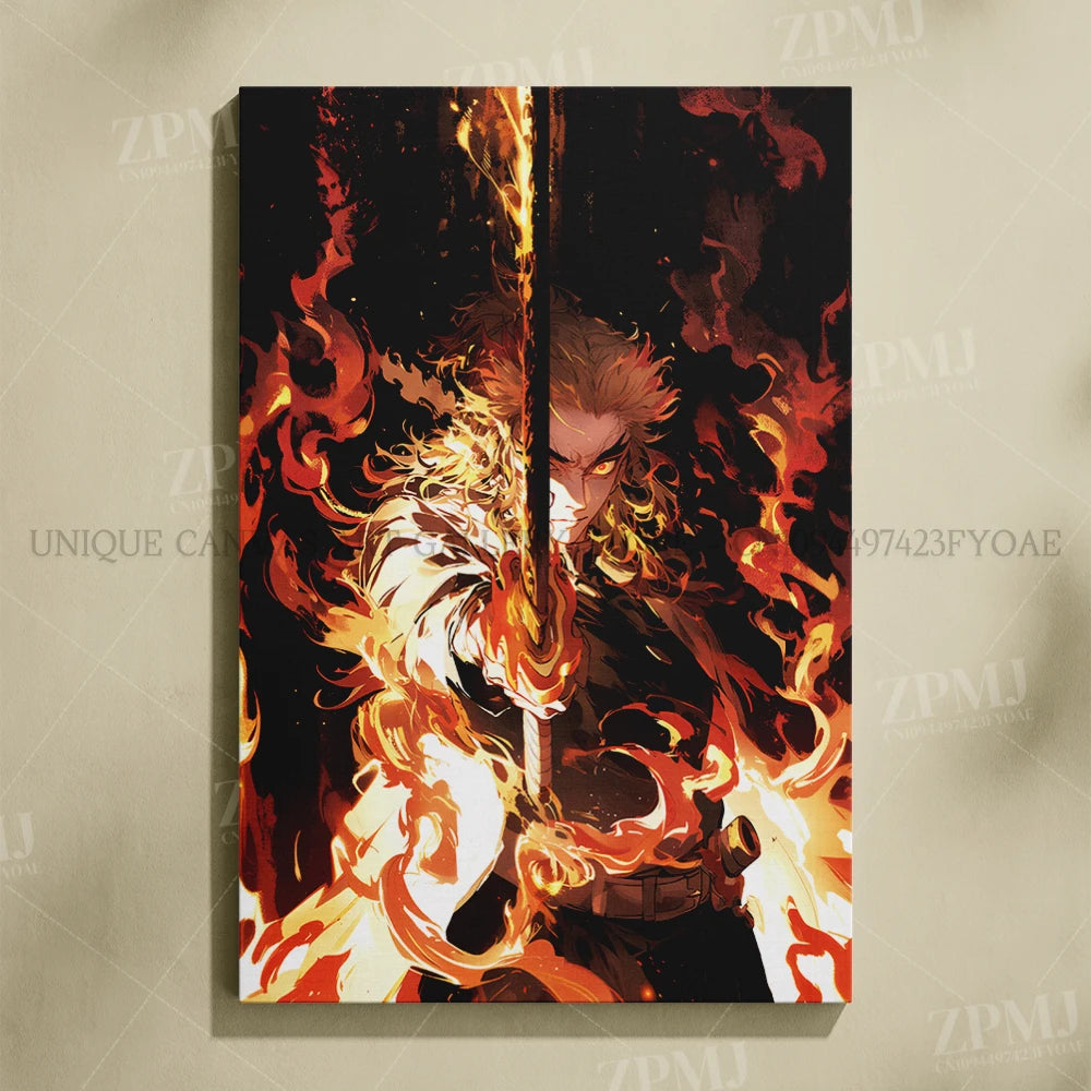 Demon Slayer: Kimetsu No Yaiba Home Decor Hd Prints Poster Pictures Wall Artwork No Framed Canvas Painting For Living Room