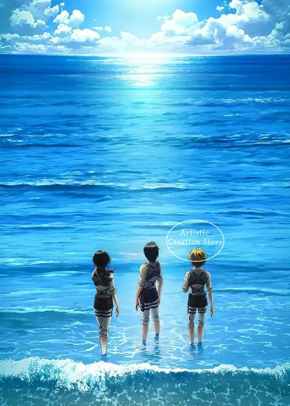 ⚡ Attack on Titan Anime Wall Poster | AOT Canvas Art for Gaming Room & Home Decor