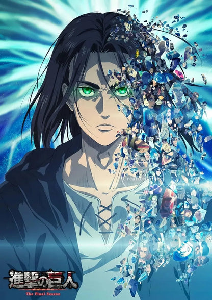 ⚡ Attack on Titan Anime Wall Poster | AOT Canvas Art for Gaming Room & Home Decor