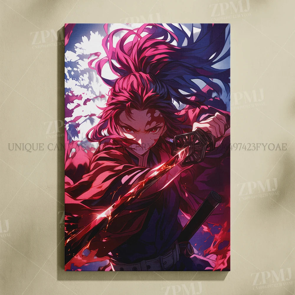 Demon Slayer: Kimetsu No Yaiba Home Decor Hd Prints Poster Pictures Wall Artwork No Framed Canvas Painting For Living Room