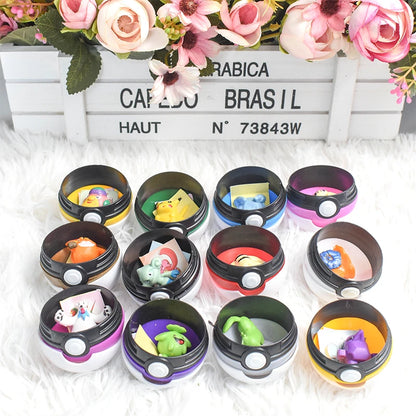 Pokemon: Pokeball 12Pcs/Set Pokemon Poke Ball Figure Toys Anime Pikachu Pocket Monster Pet Elf PVC Figurine Action Collection Model