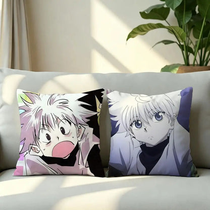 Epic H-HUNTERxHUNTERS Cushion Cover 4Pcs Soft Plush Throw Pillow Covers 40x40 45x45 for Sofa Bedroom
