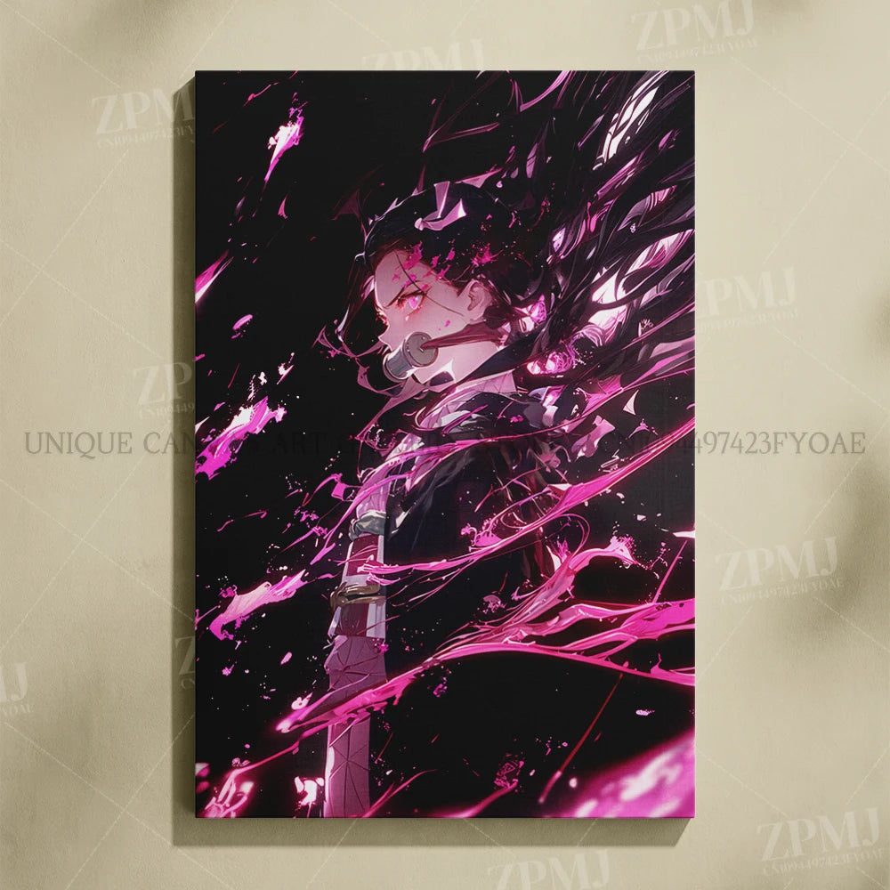 Demon Slayer: Kimetsu No Yaiba Home Decor Hd Prints Poster Pictures Wall Artwork No Framed Canvas Painting For Living Room