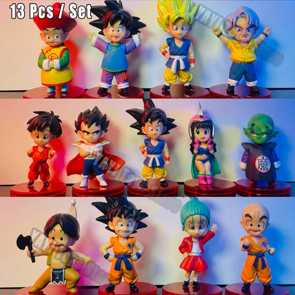 Dragon Ball Z: 16/21 Pcs Anime Figure Son Gohan Vegeta Broly Piccolo Majin Buu Set Action Figurine Model