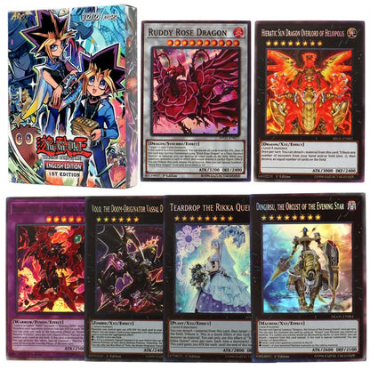 Yu-Gi-Oh: 66-148PCS Yugioh Cards with Tin Box Yu Gi Oh Card English Holographic Golden Letter Duel Links Game Card Blue Eyes Exodia