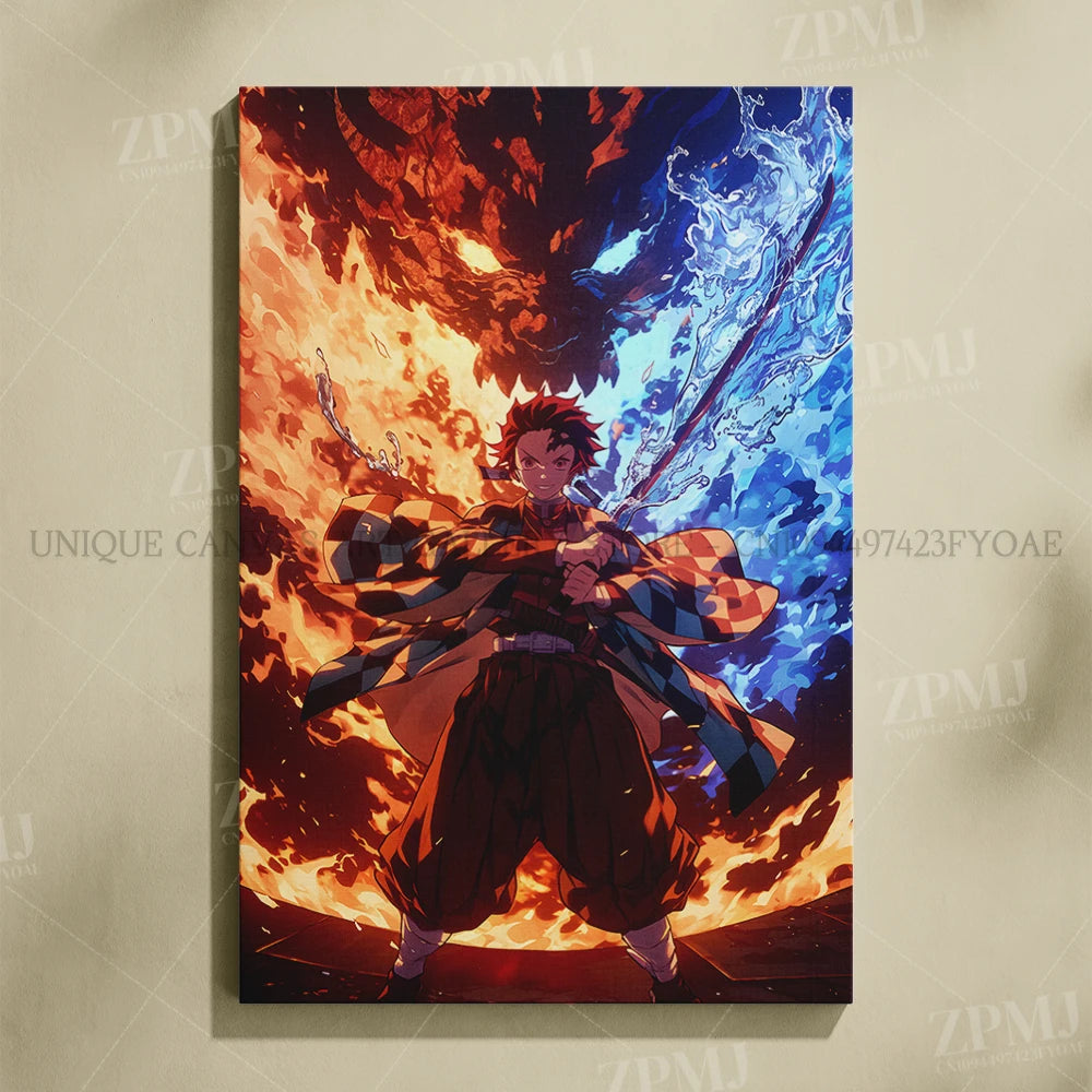 Demon Slayer: Kimetsu No Yaiba Home Decor Hd Prints Poster Pictures Wall Artwork No Framed Canvas Painting For Living Room