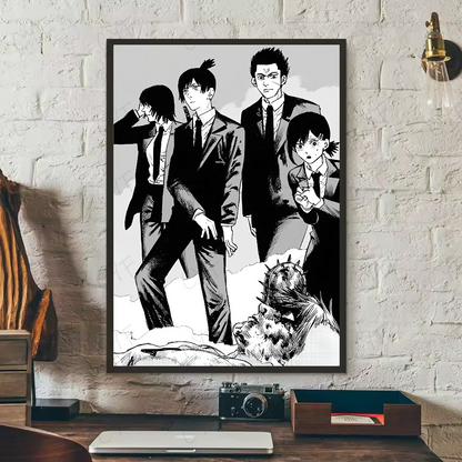 Classic Chainsaw Man: Poster High Quality Print Waterproof Wall Art Sticker For Bar Living Room Decor