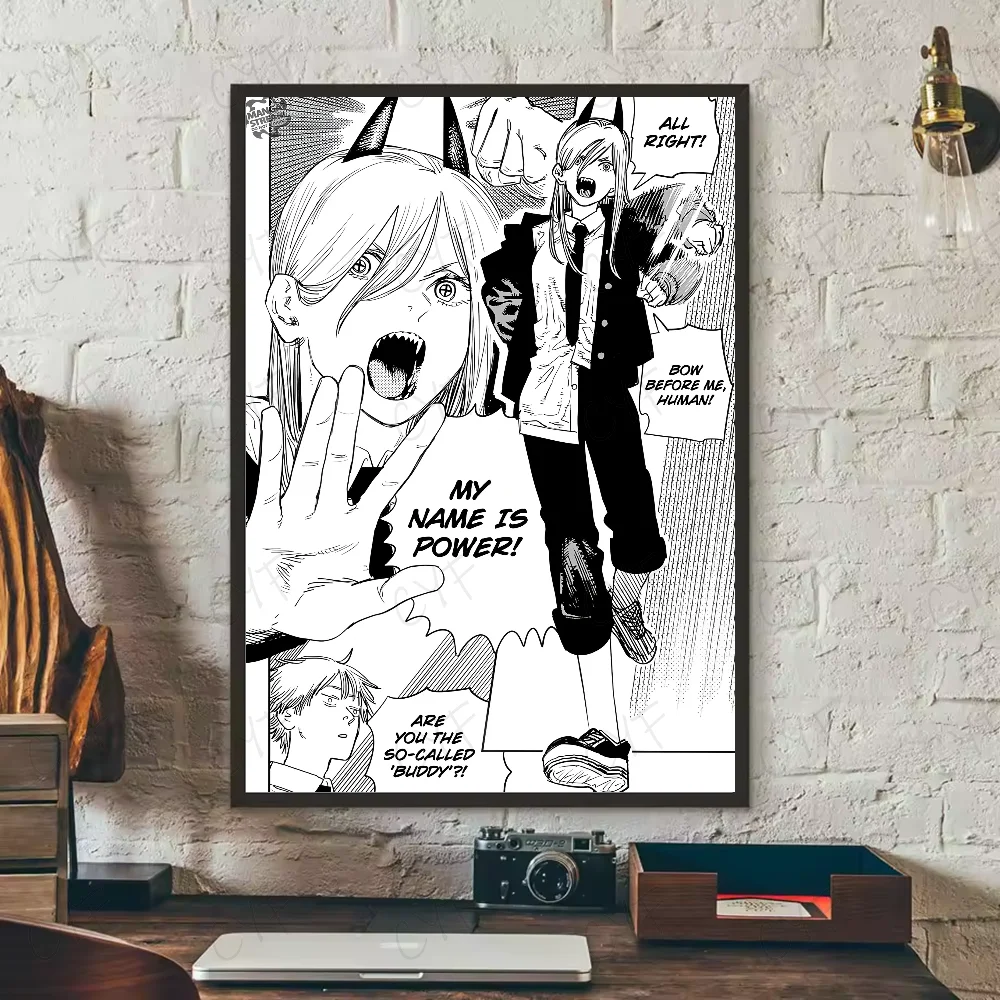 Classic Chainsaw Man: Poster High Quality Print Waterproof Wall Art Sticker For Bar Living Room Decor