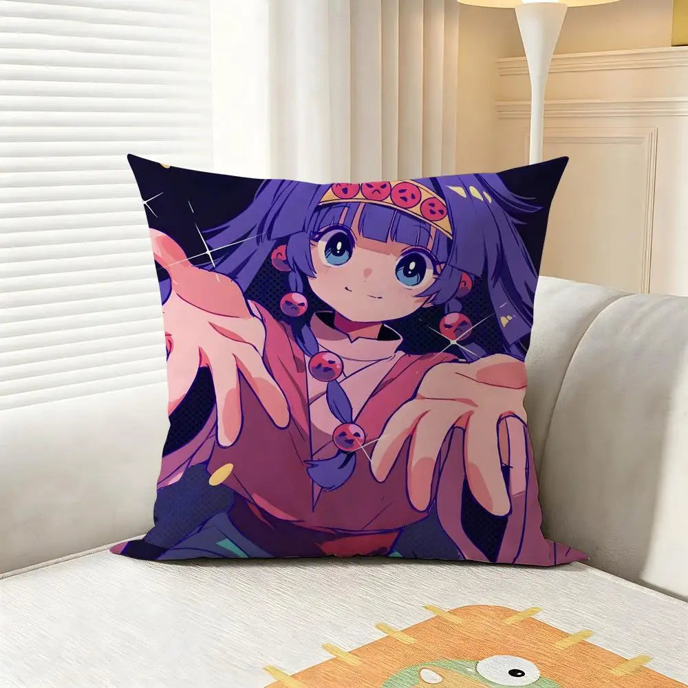 Epic H-HUNTERxHUNTERS Cushion Cover 4Pcs Soft Plush Throw Pillow Covers 40x40 45x45 for Sofa Bedroom