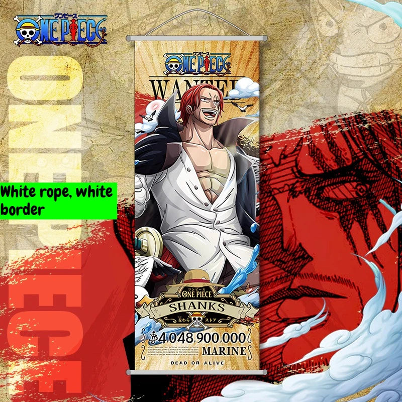 NEW One Piece: Long Wall Scroll Cartoon Monkey D. Luffy Scroll Poster