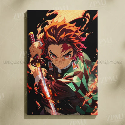 Demon Slayer: Kimetsu No Yaiba Home Decor Hd Prints Poster Pictures Wall Artwork No Framed Canvas Painting For Living Room
