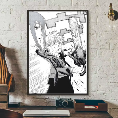 Classic Chainsaw Man: Poster High Quality Print Waterproof Wall Art Sticker For Bar Living Room Decor