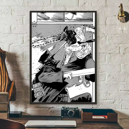 Classic Chainsaw Man: Poster High Quality Print Waterproof Wall Art Sticker For Bar Living Room Decor