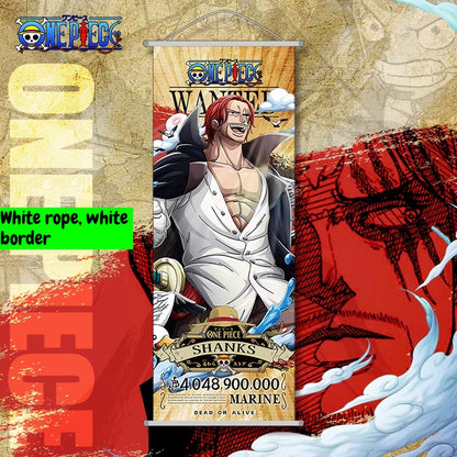 NEW One Piece: Long Wall Scroll Cartoon Monkey D. Luffy Scroll Poster