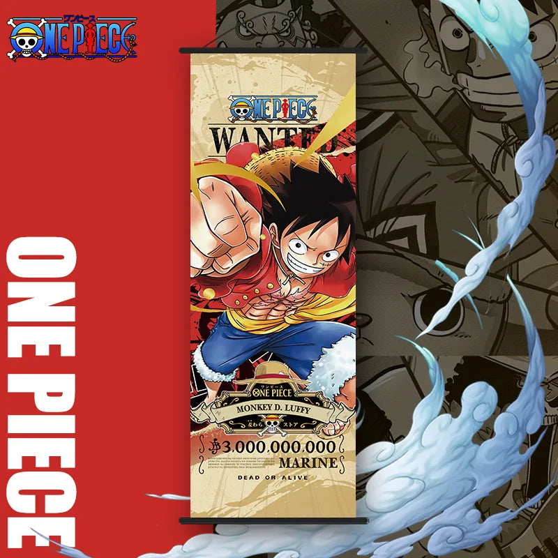 NEW One Piece: Long Wall Scroll Cartoon Monkey D. Luffy Scroll Poster