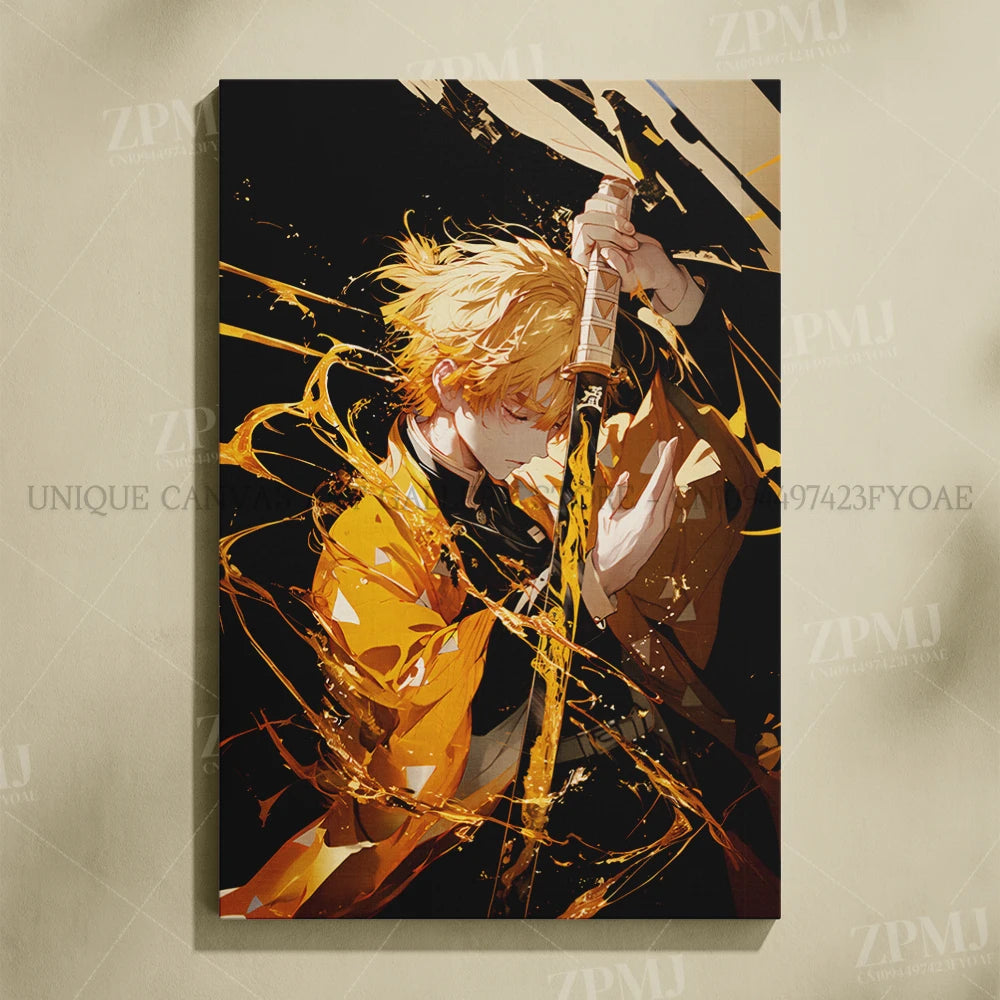 Demon Slayer: Kimetsu No Yaiba Home Decor Hd Prints Poster Pictures Wall Artwork No Framed Canvas Painting For Living Room