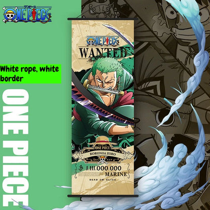 NEW One Piece: Long Wall Scroll Cartoon Monkey D. Luffy Scroll Poster