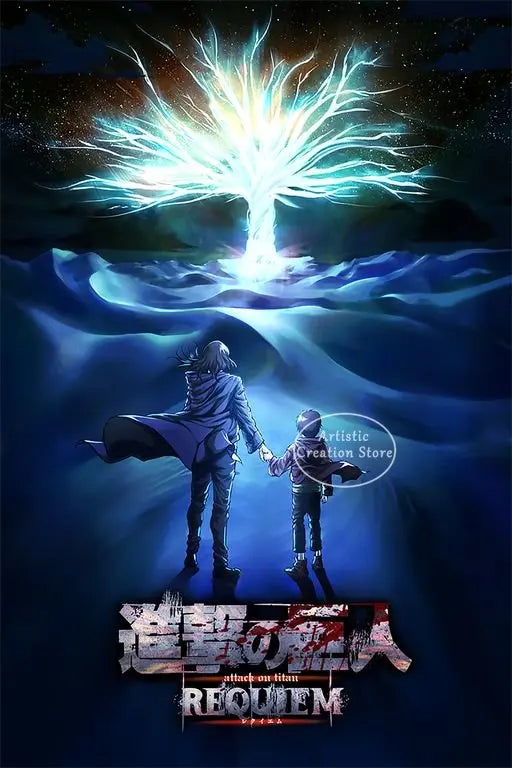 ⚡ Attack on Titan Anime Wall Poster | AOT Canvas Art for Gaming Room & Home Decor