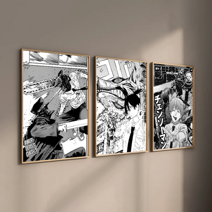 Classic Chainsaw Man: Poster High Quality Print Waterproof Wall Art Sticker For Bar Living Room Decor