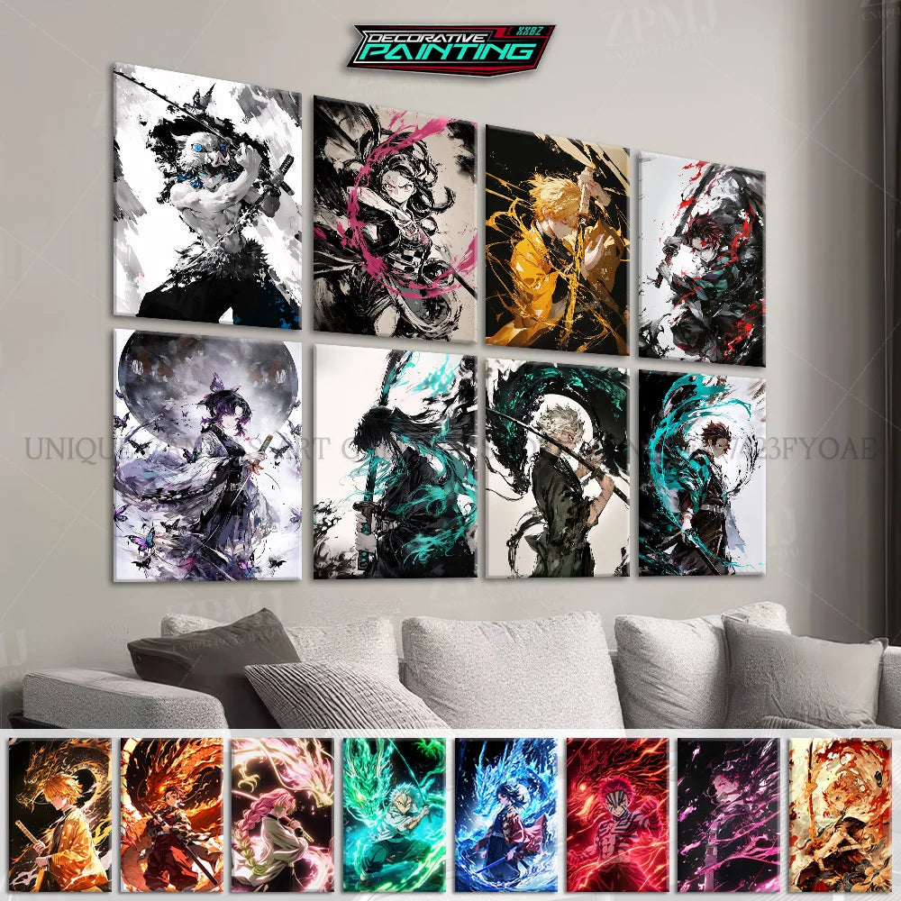 Demon Slayer: Kimetsu No Yaiba Home Decor Hd Prints Poster Pictures Wall Artwork No Framed Canvas Painting For Living Room