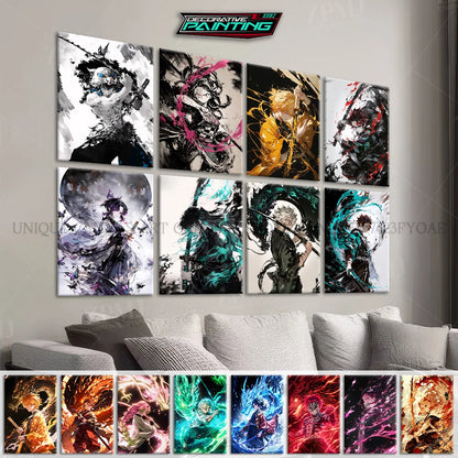 Demon Slayer: Kimetsu No Yaiba Home Decor Hd Prints Poster Pictures Wall Artwork No Framed Canvas Painting For Living Room