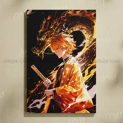 Demon Slayer: Kimetsu No Yaiba Home Decor Hd Prints Poster Pictures Wall Artwork No Framed Canvas Painting For Living Room