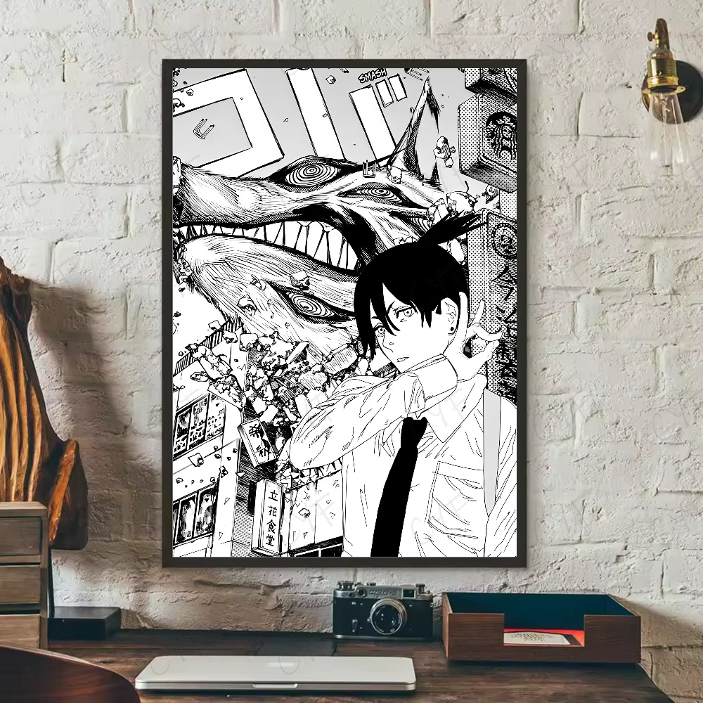 Classic Chainsaw Man: Poster High Quality Print Waterproof Wall Art Sticker For Bar Living Room Decor