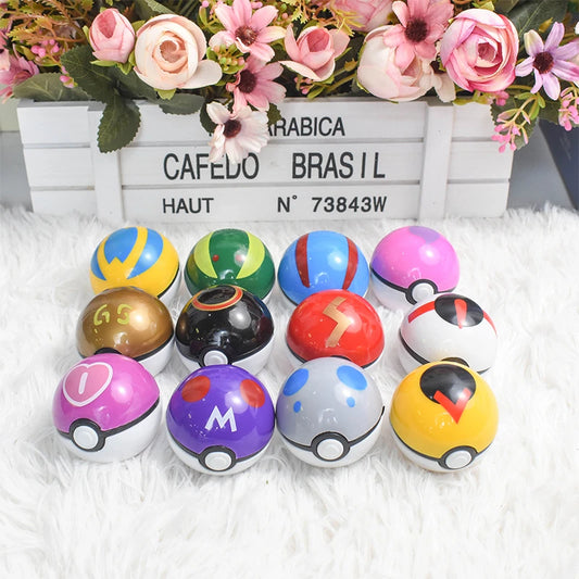 Pokemon: Pokeball 12Pcs/Set Pokemon Poke Ball Figure Toys Anime Pikachu Pocket Monster Pet Elf PVC Figurine Action Collection Model