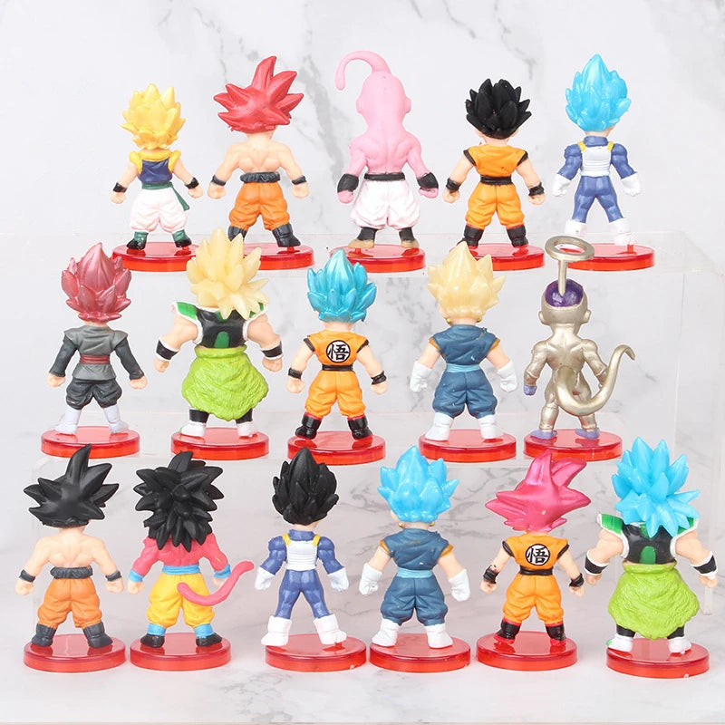 Dragon Ball Z: 16Pcs/Set Anime Figure Gohan Vegeta Broly Piccolo Majin Buu Action Figurine Model