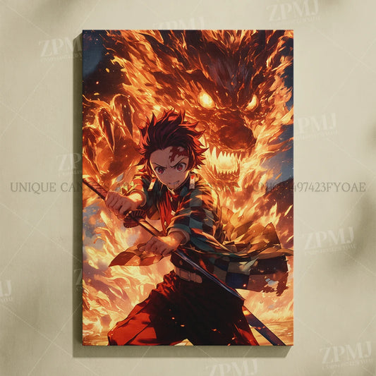 Demon Slayer: Kimetsu No Yaiba Home Decor Hd Prints Poster Pictures Wall Artwork No Framed Canvas Painting For Living Room