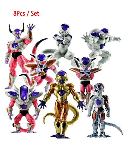 Hot! 8pcs Dragon Ball Z Frieza Anime Figures Figurine Pvc Statue Model Collection Decoration