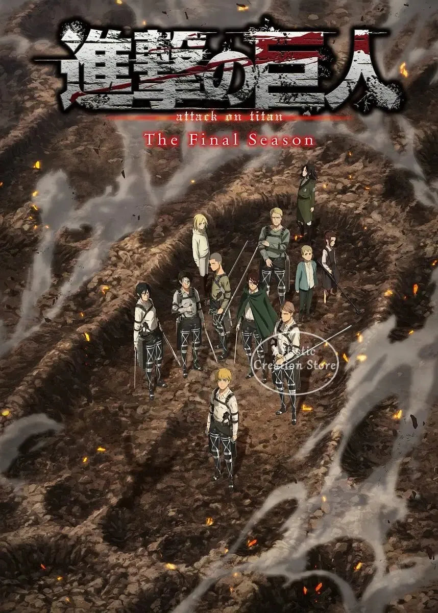 ⚡ Attack on Titan Anime Wall Poster | AOT Canvas Art for Gaming Room & Home Decor