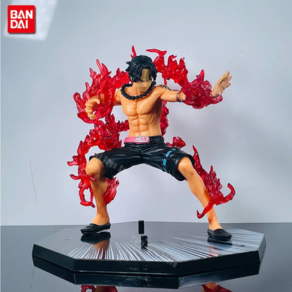 New One Piece Anime Figure Fire Fist Luffy Ace Sanji Battle Model Dolls PVC sabo Action Figurine Zoro Ghost Three-Knife