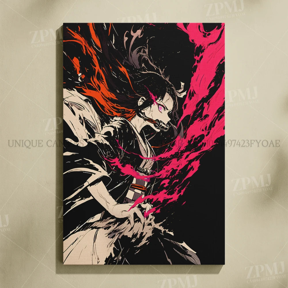 Demon Slayer: Kimetsu No Yaiba Home Decor Hd Prints Poster Pictures Wall Artwork No Framed Canvas Painting For Living Room