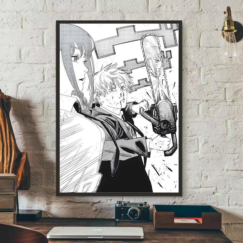 Classic Chainsaw Man: Poster High Quality Print Waterproof Wall Art Sticker For Bar Living Room Decor