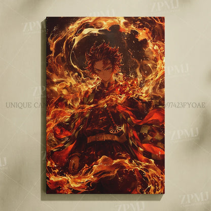 Demon Slayer: Kimetsu No Yaiba Home Decor Hd Prints Poster Pictures Wall Artwork No Framed Canvas Painting For Living Room