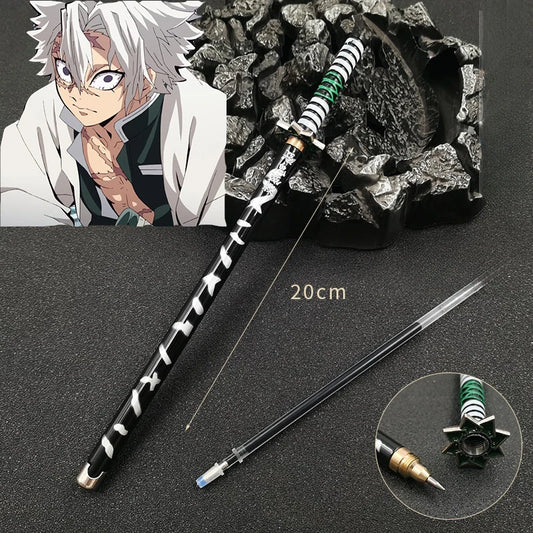 Demon Slayer: Katana 20cm  Anime Peripheral Neutral Pen/my Wife/Zenyi/moth/butterfly Blade Day Wheel Knife Stationery Signature Pen