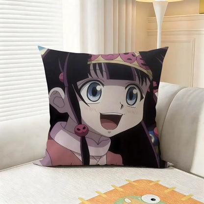 Epic H-HUNTERxHUNTERS Cushion Cover 4Pcs Soft Plush Throw Pillow Covers 40x40 45x45 for Sofa Bedroom