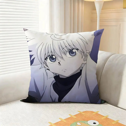 Epic H-HUNTERxHUNTERS Cushion Cover 4Pcs Soft Plush Throw Pillow Covers 40x40 45x45 for Sofa Bedroom