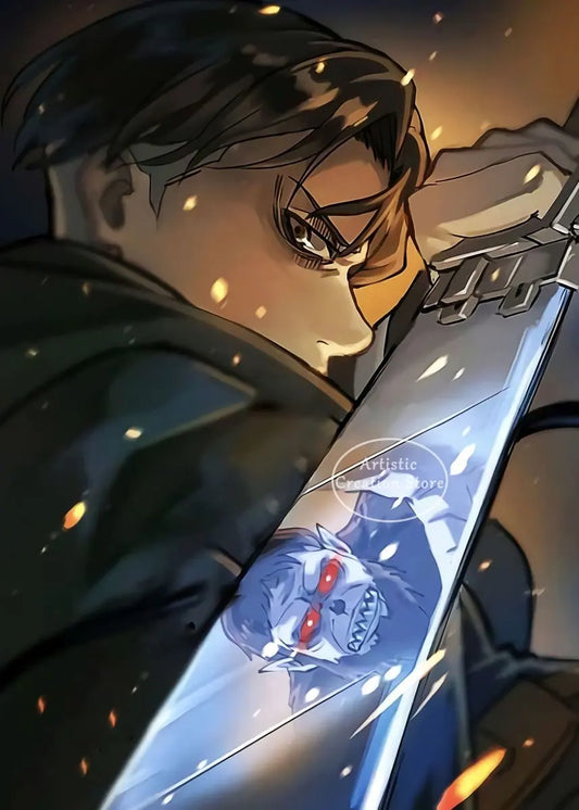 ⚡ Attack on Titan Anime Wall Poster | AOT Canvas Art for Gaming Room & Home Decor