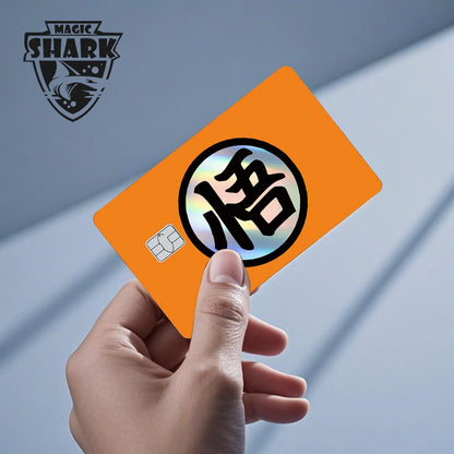 Magic Shark : Carte Dragon Ball Autocollant Goku Vegeta Cool Brillant Holographique Laser Carte de Crédit/Débit Autocollant Film Protection Avant