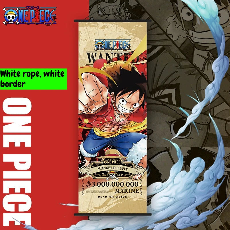 NEW One Piece: Long Wall Scroll Cartoon Monkey D. Luffy Scroll Poster