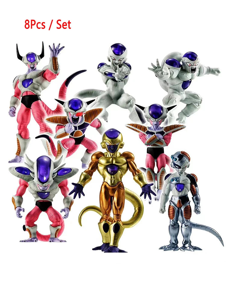 Hot! 8pcs Dragon Ball Z Frieza Anime Figures Figurine Pvc Statue Model Collection Decoration