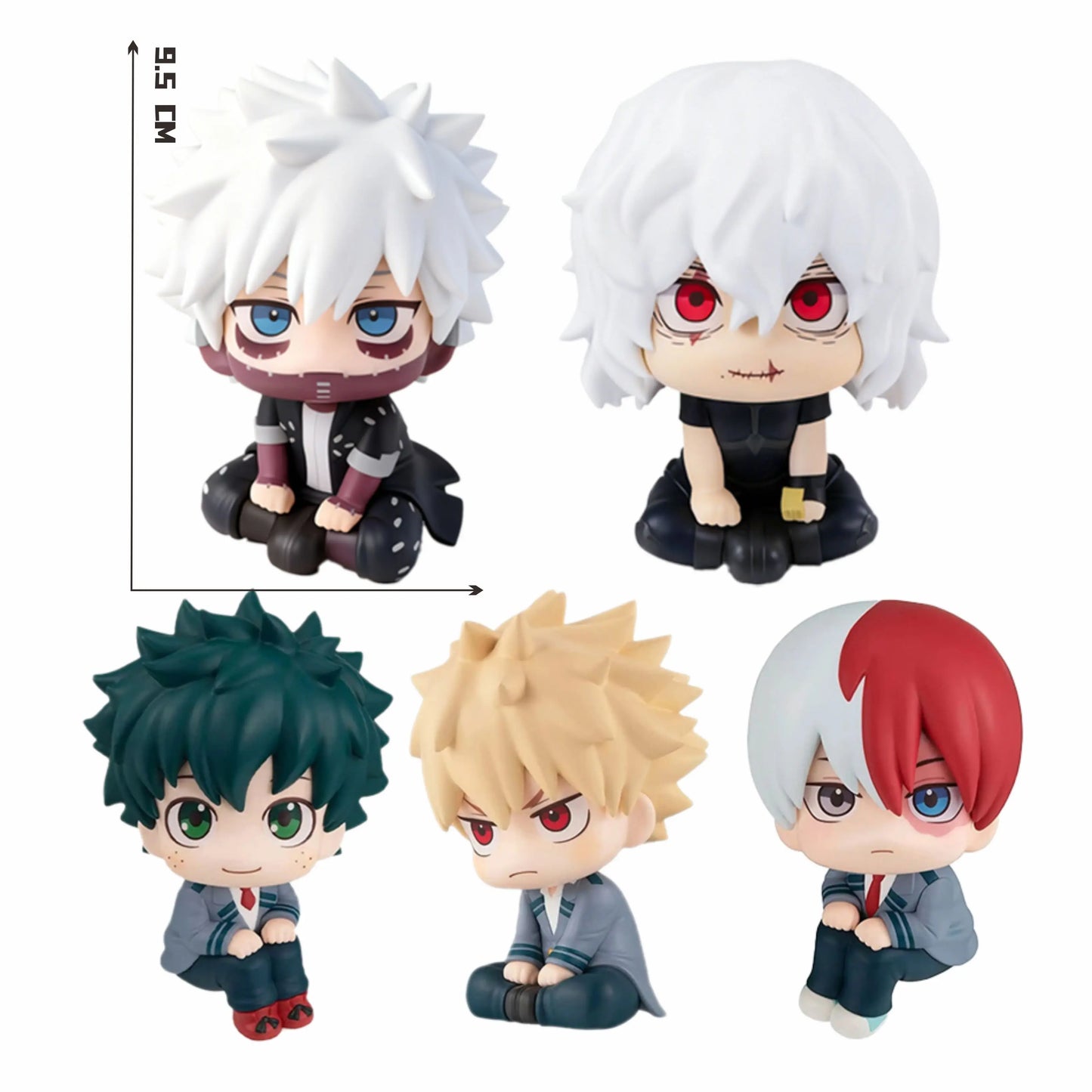 New My Hero Academia (MHA): Tomura Shigaraki / Izuku Midoriya / Katsuki Bakugo Cute Chibi PVC Figurine | Collectible Toy Model