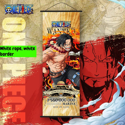 NEW One Piece: Long Wall Scroll Cartoon Monkey D. Luffy Scroll Poster