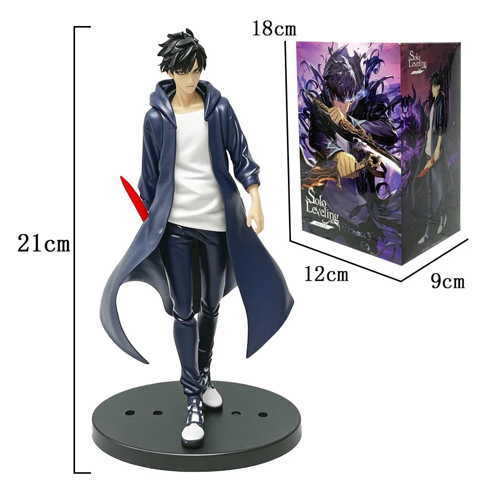 Solo Leveling: (Anime Version) Figure -Sung Jinwoo Action Figure 21cm PVC Collect Model Figure Display Anime Merchandise
