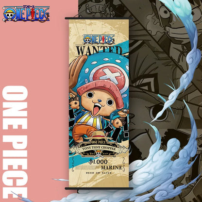 NEW One Piece: Long Wall Scroll Cartoon Monkey D. Luffy Scroll Poster