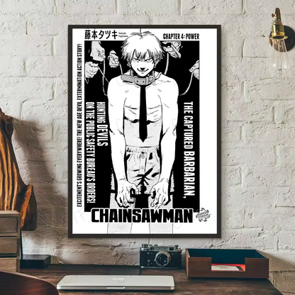 Classic Chainsaw Man: Poster High Quality Print Waterproof Wall Art Sticker For Bar Living Room Decor